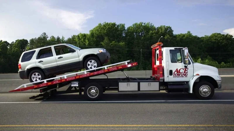 Grúa auto secuestro.