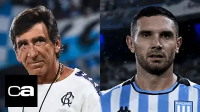 Racing Club, Adrián Maravilla Martínez, Gustavo Costas. Racing Club, Adrián Maravilla Martínez, Gustavo Costas.