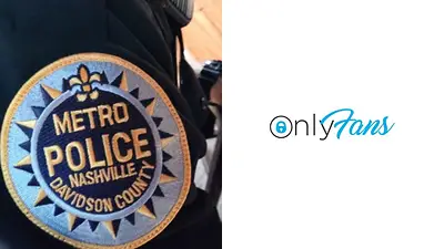 Logo de la policía de Nashville y el logo de OnlyFans Logo de la policía de Nashville y el logo de OnlyFans