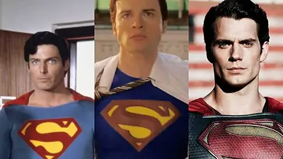 Christopher Reeve; Tom Welling y Henry Cavill Christopher Reeve; Tom Welling y Henry Cavill