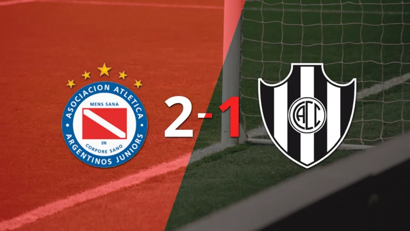 Argentinos Juniors logró una victoria como anfitrión por 2 a 1 frente a Central Córdoba (SE)