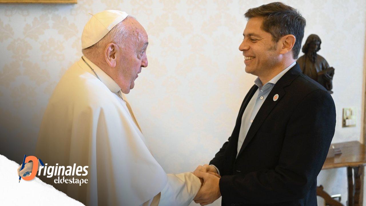 Mate, libro de Keynes y la realidad de PBA: así fue la audiencia de Kicillof con el Papa