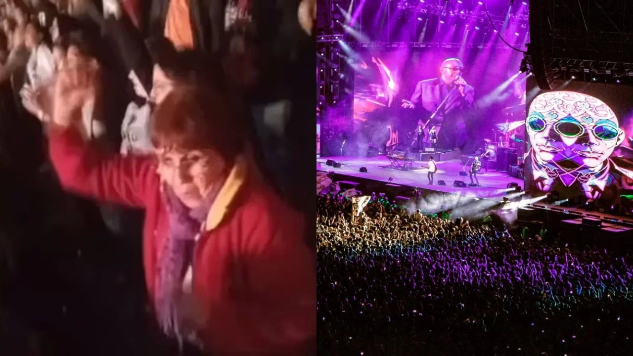 La abuela viral y foto del recital de Los fundamentalistas del aire acondicionado