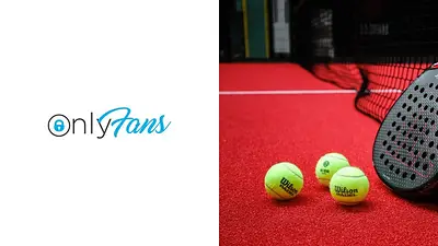 Logo de OnlyFans y una cancha de pádel Logo de OnlyFans y una cancha de pádel