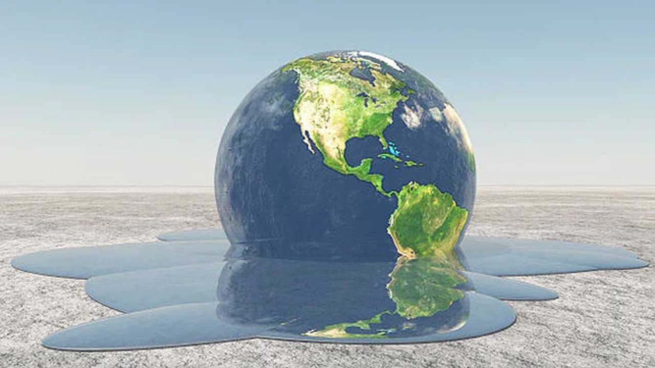 Planeta tierra derretida.