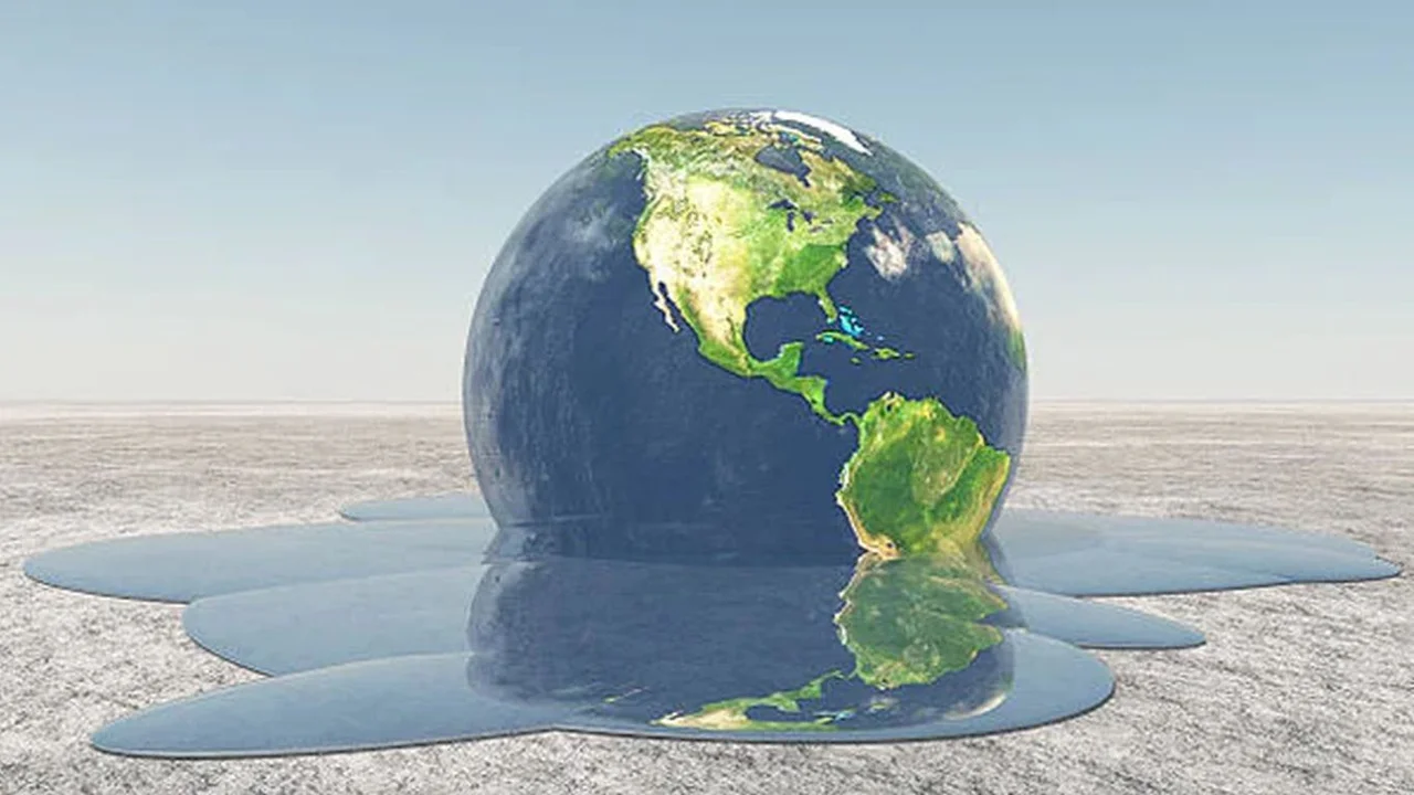Planeta tierra derretida.