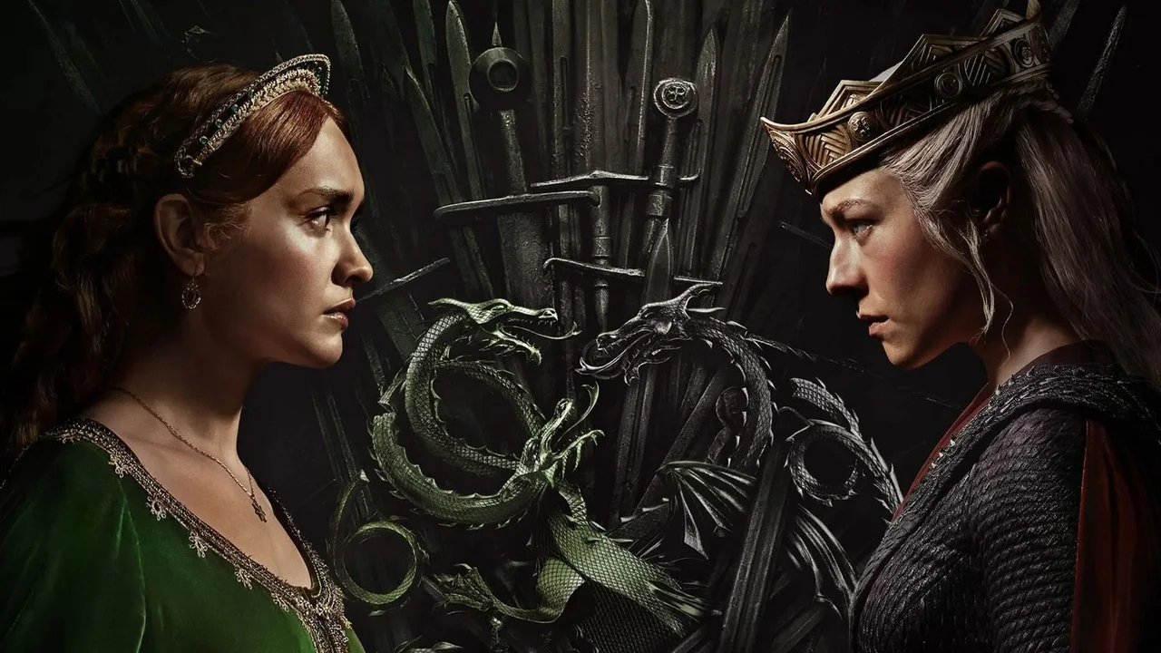 Alicent Hightower y la reina Rhaenyra Targaryen
