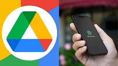 Logos de Google Drive y WhatsApp Logos de Google Drive y WhatsApp