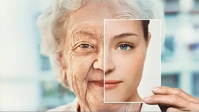 Mujer vieja foto joven. Mujer vieja foto joven.