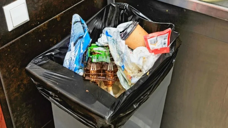 Tacho repleto de basura
