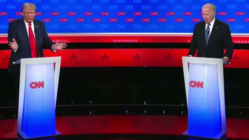 Biden y Trump cruzaron dardos en un tenso debate sobre migración, economía y aborto