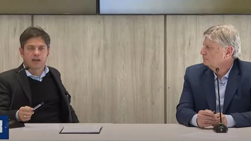 Axel Kicillof con Sergio Ziliotto en La Pampa
