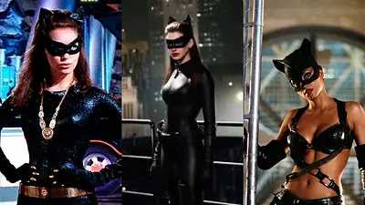 Julie Newmar; Anne Hathaway y Halle Berry Julie Newmar; Anne Hathaway y Halle Berry