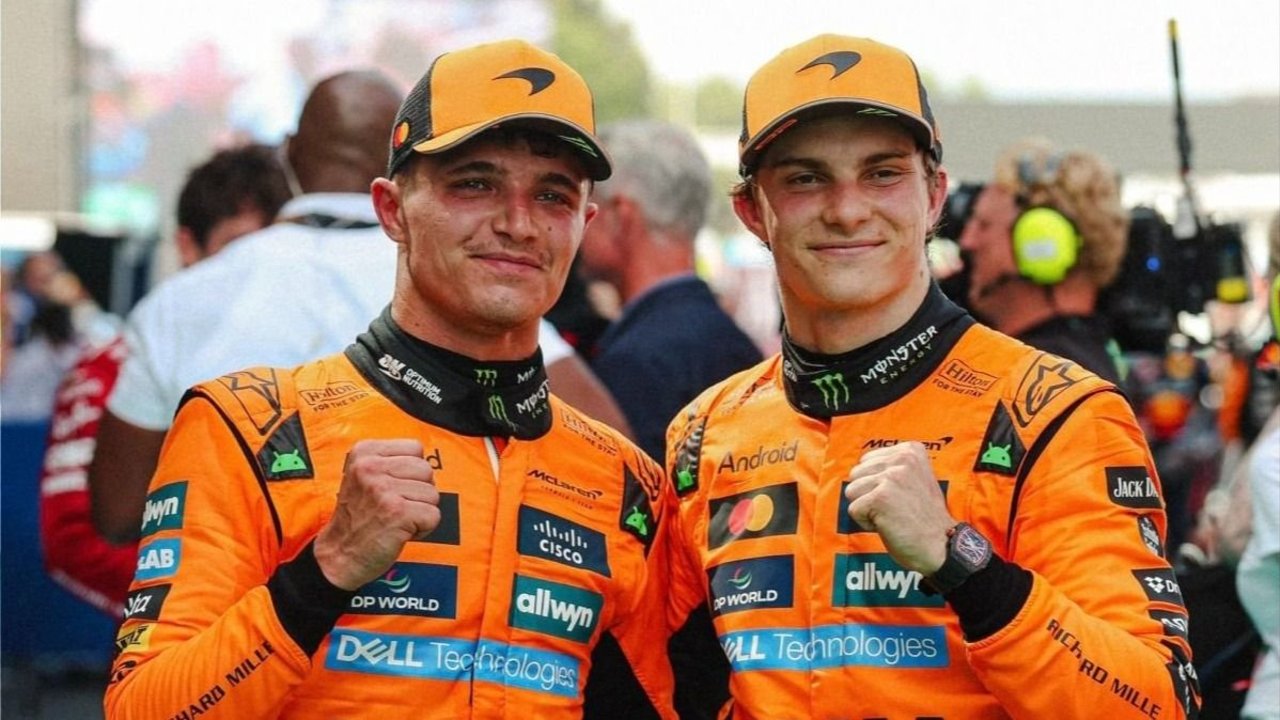 Lando Norris y Oscar Piastri.