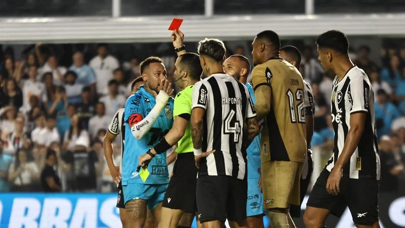 Neymar es expulsado luego de anotar con la mano en su posible despedida del Santos