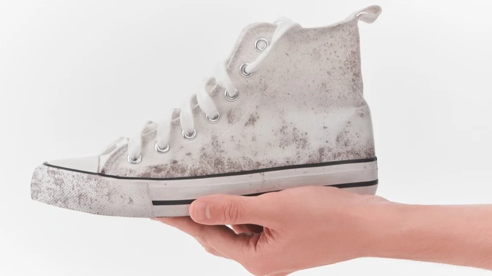 zapatillas, suciedad, mugre, limpieza