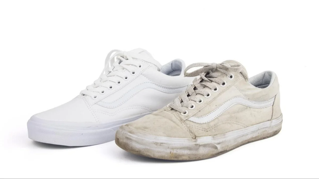 zapatillas, suciedad, mugre, limpieza