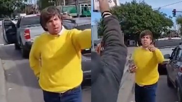 El escandaloso cruce de Robertito Funes Ugarte con un vendedor ambulante: "Rosca floja"