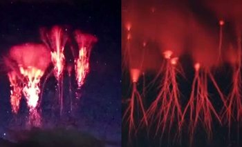 Impactante video viral de rayos rojos en el cielo de China | Fenómenos naturales