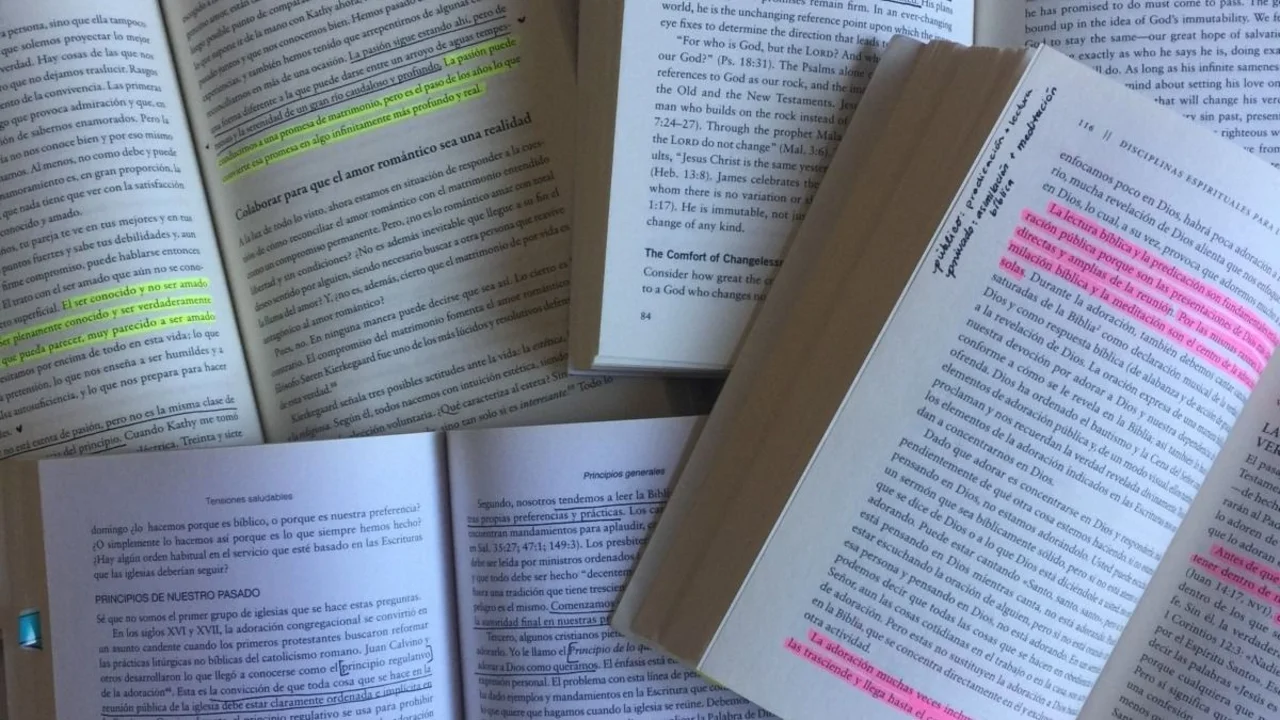 lectura, leer, libros, textos, colores, subrayar