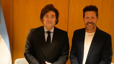 El sorpresivo encuentro entre Javier Milei y el Cholo Simeone: "Jugué contra vos"