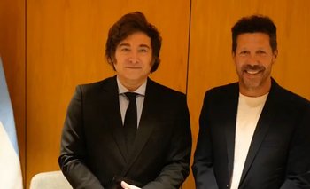 El sorpresivo encuentro entre Milei y Simeone: "Jugué contra vos" | Javier milei 