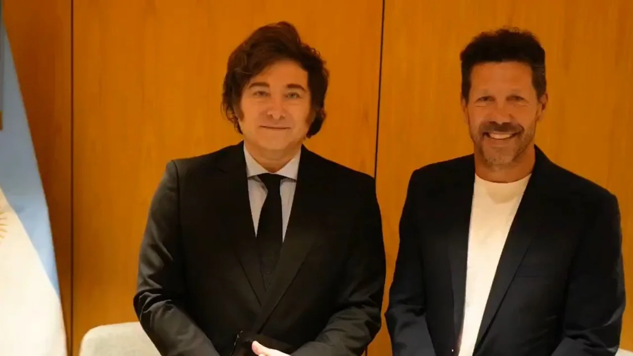 Javier Milei, Diego Cholo Simeone, Selección Argentina, Atlético de Madrid, política