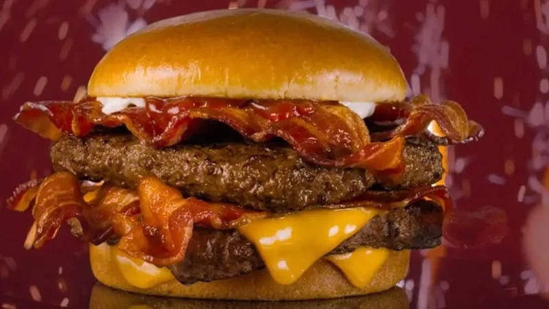 Hamburguesa Extreme Cheese Baconator, de Wendy's