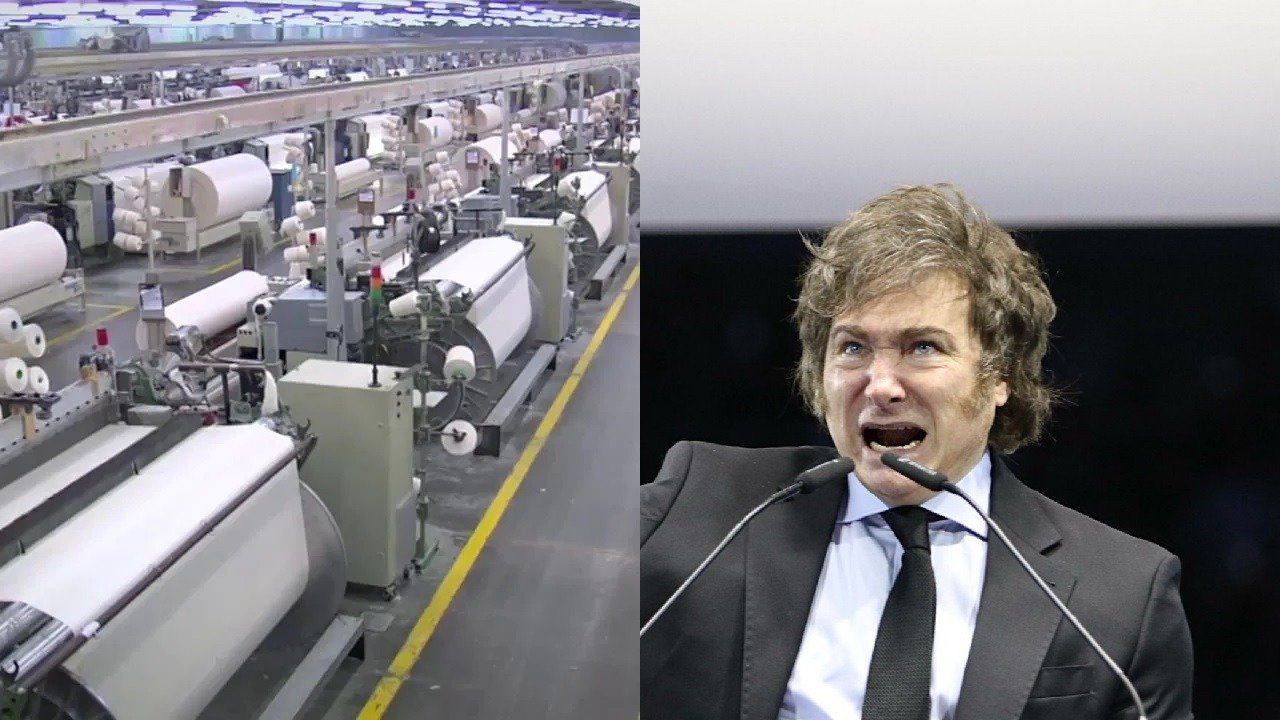 Fábrica textil y Javier Milei