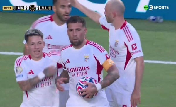 Video: el gol de Otamendi a Boca para el 2-2 de Benfica en el Mundial de Clubes