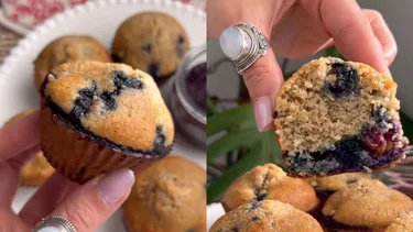 No inflaman nada: receta sin gluten y sin azúcar de muffins de arándanos, muy ricos y saludables
