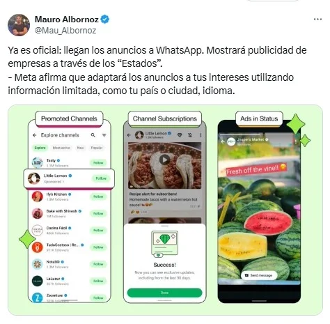 whatsapp, aplicaciones, publicidad, celulares, android, ios