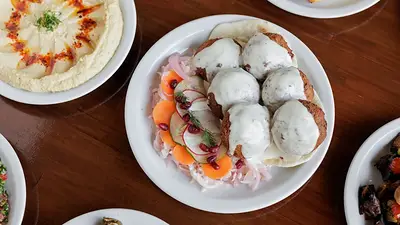 Falafel. Falafel.