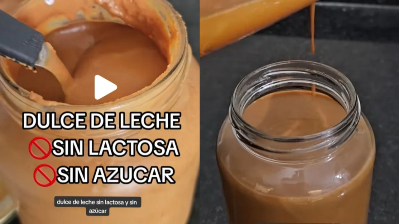 Receta de dulce de leche sin lactosa y sin azúcar