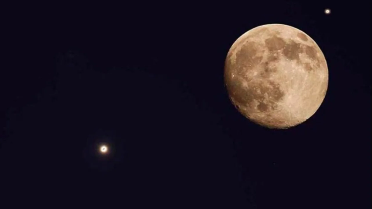 Conjunción Luna y Saturno