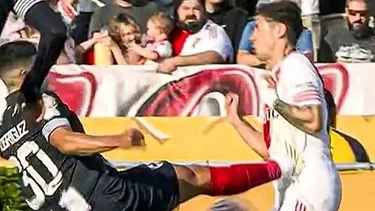 Polémica en River vs. Monterrey: la criminal patada de roja donde el árbitro sacó amarilla