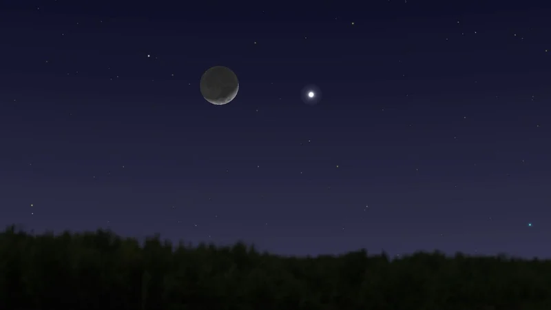 Conjunción Luna y Mercurio