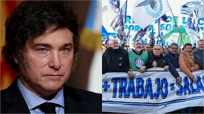 Javier Milei y marcha de ATE Javier Milei y marcha de ATE