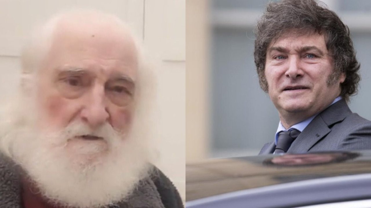 José Larralde y Javier Milei