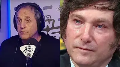 Javier Milei y Ernesto Tenembaum. Javier Milei y Ernesto Tenembaum.