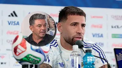 Gallardo cuestionó que Otamendi vaya al banco al aire de ESPN. Gallardo cuestionó que Otamendi vaya al banco al aire de ESPN.
