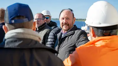 Hito industrial en Formosa: Insfrán recibió el primer cargamento de mineral de hierro para Fermosa Biosiderúrgica Hito industrial en Formosa: Insfrán recibió el primer cargamento de mineral de hierro para Fermosa Biosiderúrgica