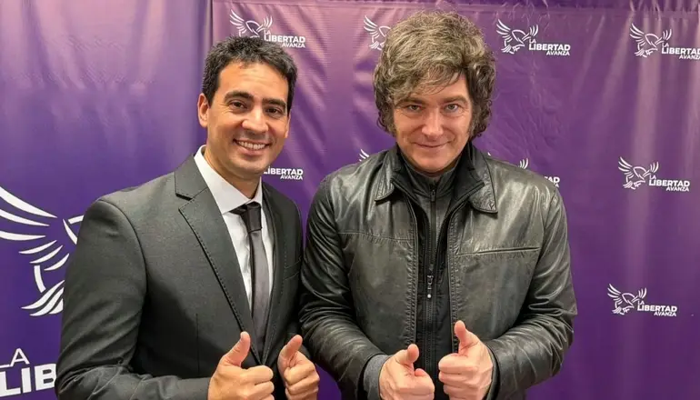 Adrián Ravier y Javier Milei