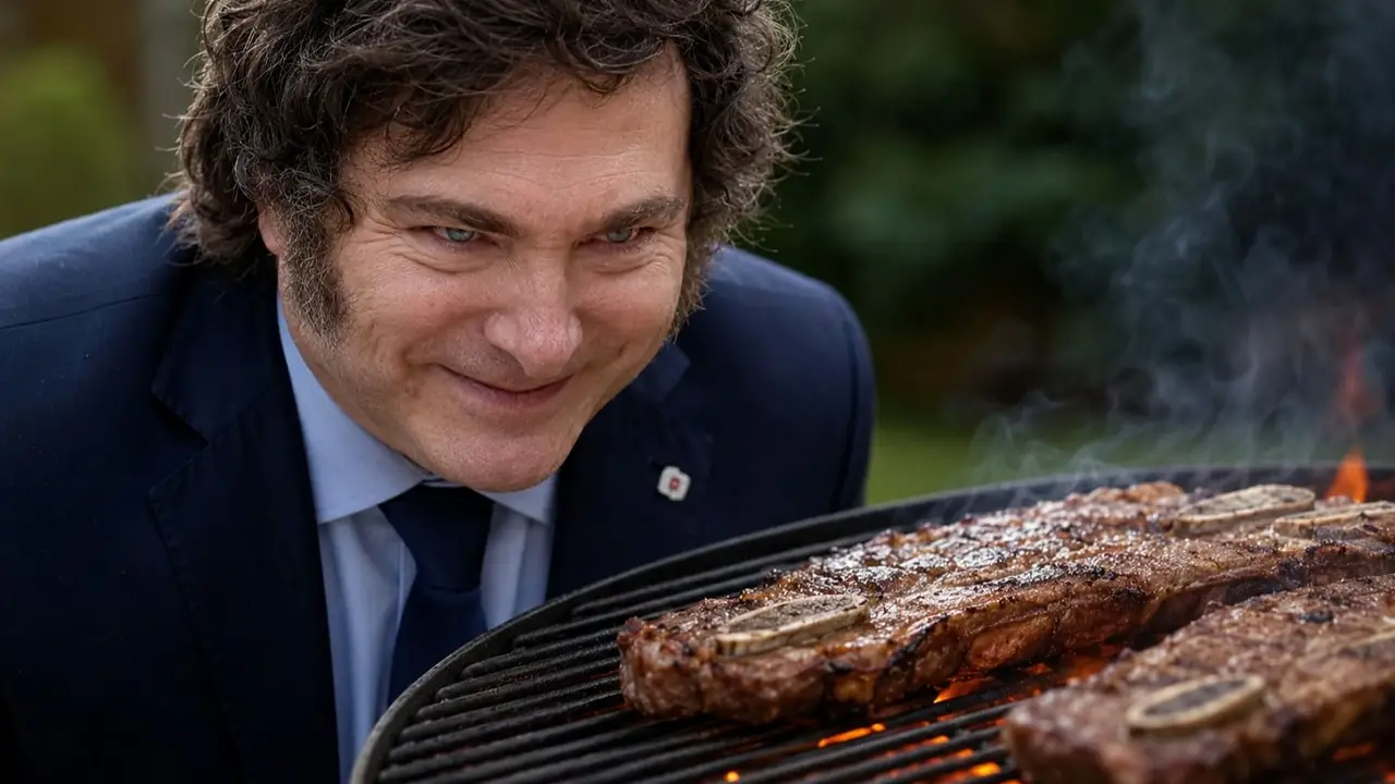 javier milei asado 
