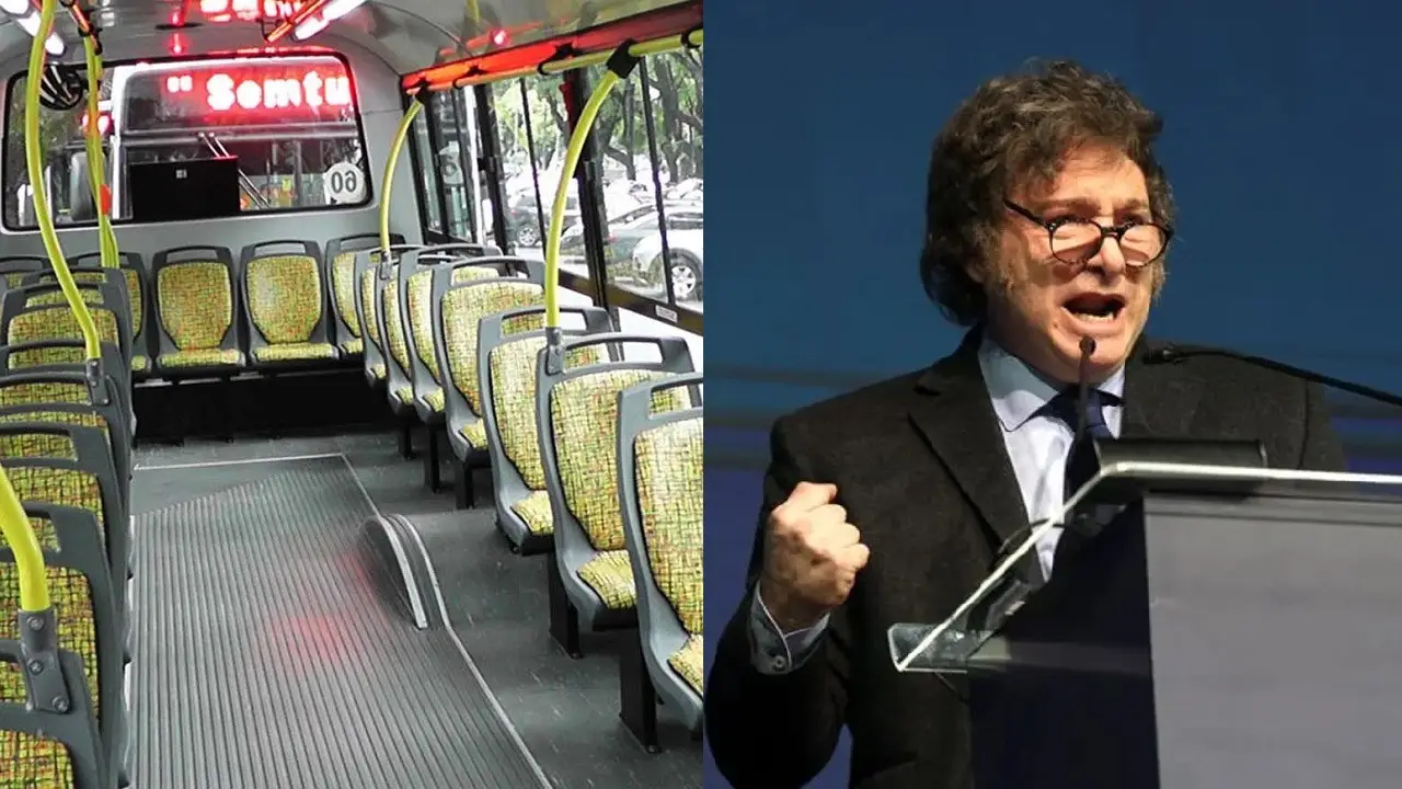 Colectivo y Javier Milei