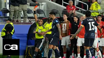 Paraguayo Almirón, suspendido un partido tras ser expulsado por taparse la boca en Mundial Paraguayo Almirón, suspendido un partido tras ser expulsado por taparse la boca en Mundial