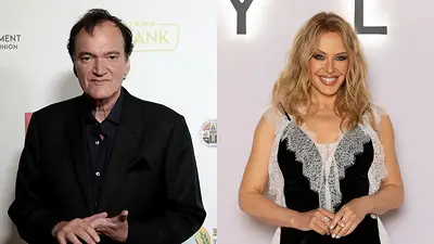 Quentin Tarantino. Kylie Minogue. Quentin Tarantino. Kylie Minogue.