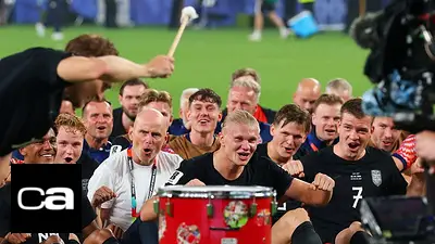 Celebración del "remo vikingo" de Noruega en el Mundial molesta a sus vecinos escandinavos Celebración del "remo vikingo" de Noruega en el Mundial molesta a sus vecinos escandinavos
