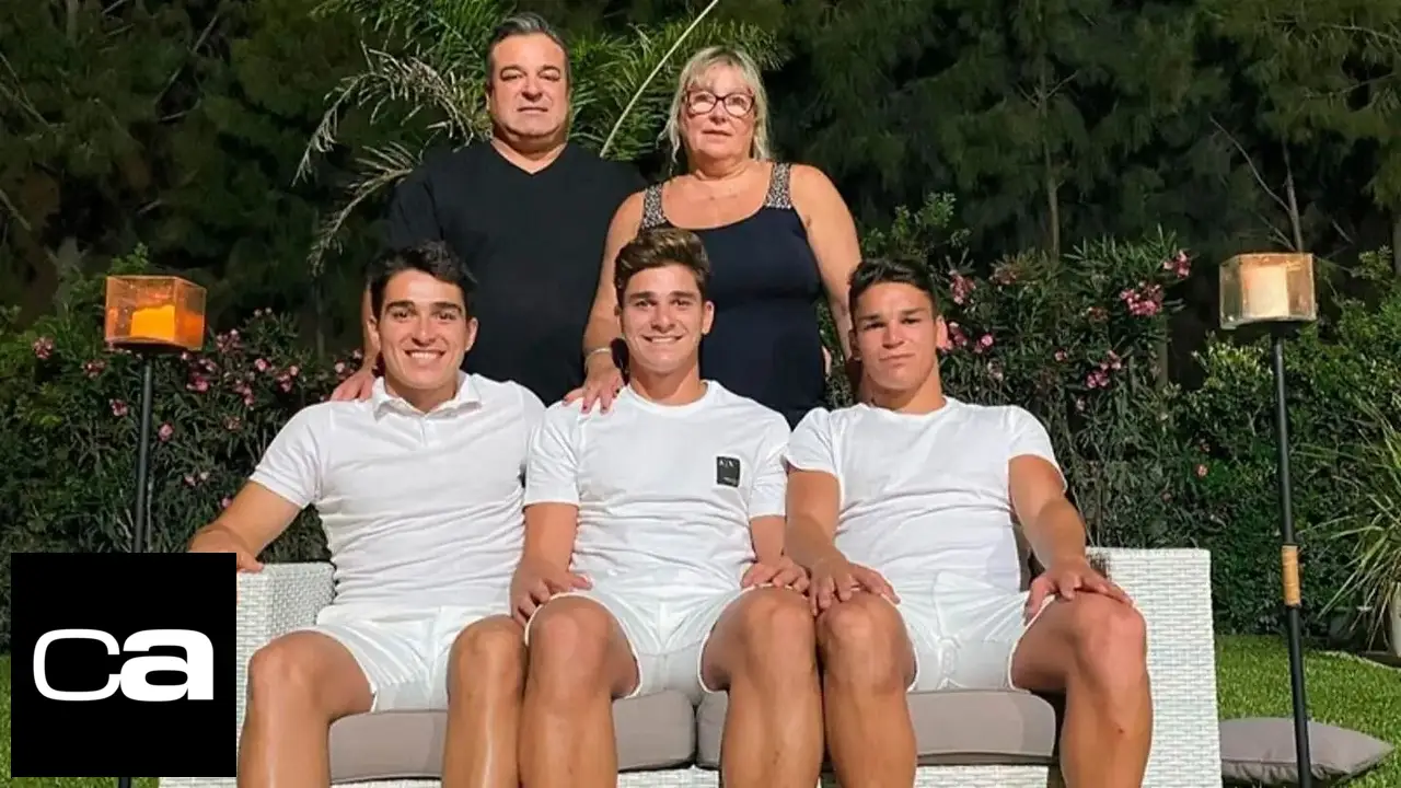 Julián Álvarez y su familia.