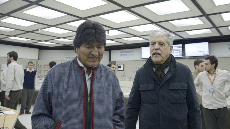 Evo Morales recorrió Atucha II junto a De Vido